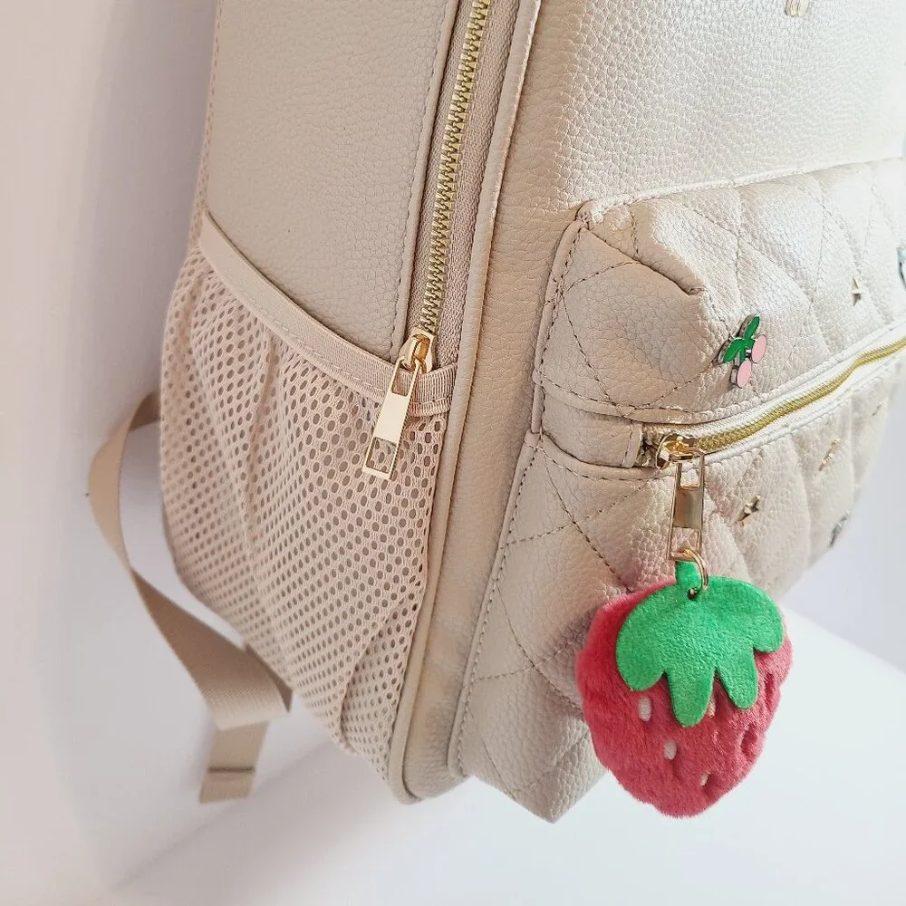 Under One Sky Cream Backpack – Strawberry Charm Design – NWT - Picture 4 of 13